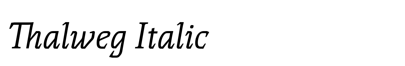 Thalweg Italic